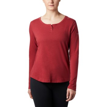 Columbia Canyon Point Henley, Sudaderas Rojos Para Mujer | 316249-NAX